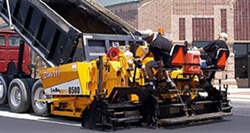 Our team in the process of paving a road in Massachusetts.