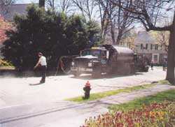 Cracksealing in Wilmington, MA.