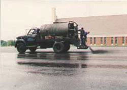 One of our teams adding a new sealcoat.